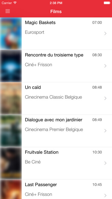 Emulate iPhone app TV Belgique Télévision using MyAndroid