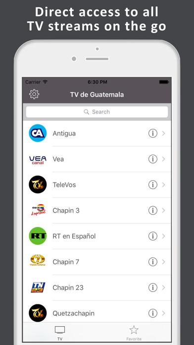 Emulate iPhone app TV de Guatemala: televisión HD using MyAndroid