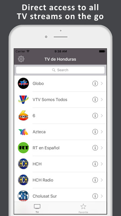 Emulate iPhone app TV de Honduras - TV hondureña using MyAndroid