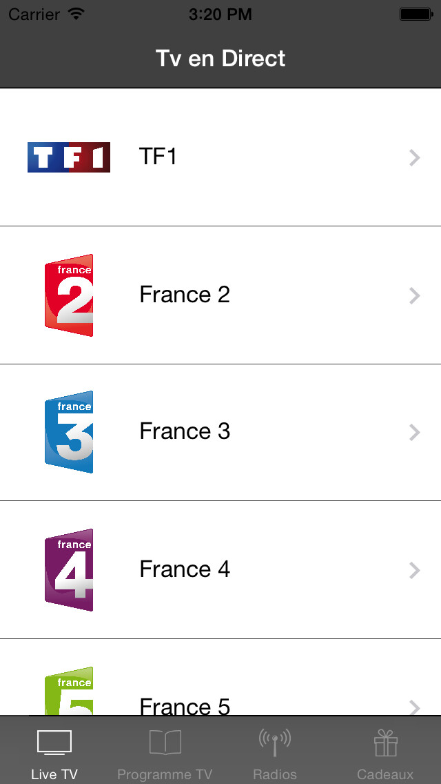 Emulate iPhone app Tv et Programme en direct using MyAndroid Emulate iPhone app Tv et Programme en direct using MyAndroid