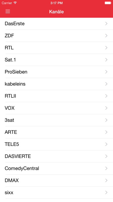 Emulate iPhone app TV Fernsehen Deutschland using MyAndroid