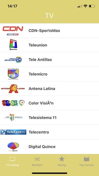 Emulate iPhone app ► TV guía República Dominicana using MyAndroid