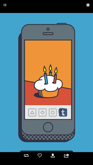 Emulate iPhone app tview for Tumblr using MyAndroid