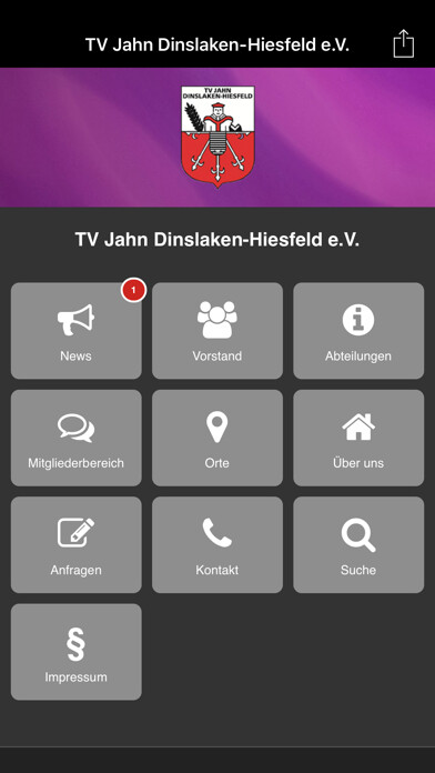 Emulate iPhone app TV Jahn Hiesfeld using MyAndroid