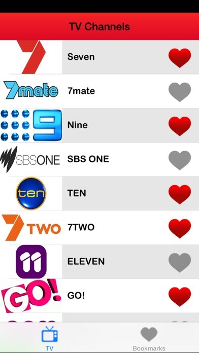 Emulate iPhone app ► TV listings Australia: Channels TV-guide (AU) - Edition 2014 using MyAndroid
