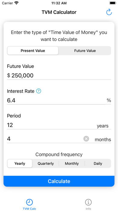 Emulate iPhone app TVM Calculator - FV, PV Calc using MyAndroid Emulate iPhone app TVM Calculator - FV, PV Calc using MyAndroid