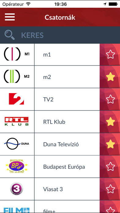 Emulate iPhone app TV Műsor Magyarország (HU) using MyAndroid