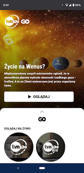 Run android online APK TVN24 GO from MyAndroid or emulate TVN24 GO using MyAndroid Run android online APK TVN24 GO from MyAndroid or emulate TVN24 GO using MyAndroid