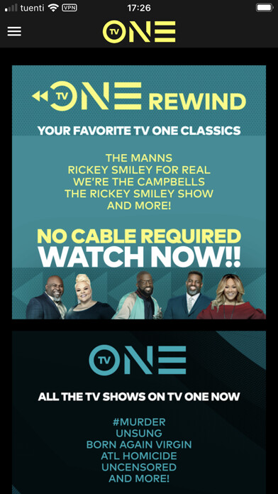 Emulate iPhone app TVOne - Stream Full Episodes using MyAndroid Emulate iPhone app TVOne - Stream Full Episodes using MyAndroid