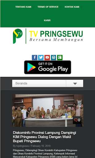 Run android online APK TV Pringsewu Channel from MyAndroid or emulate TV Pringsewu Channel using MyAndroid