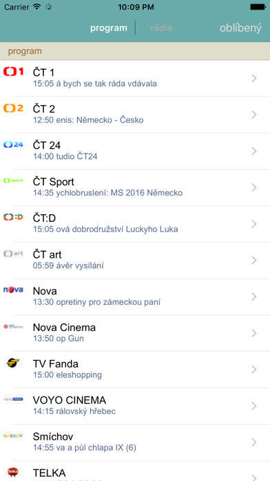 Emulate iPhone app TV PROGRAM - Česká televize using MyAndroid Emulate iPhone app TV PROGRAM - Česká televize using MyAndroid