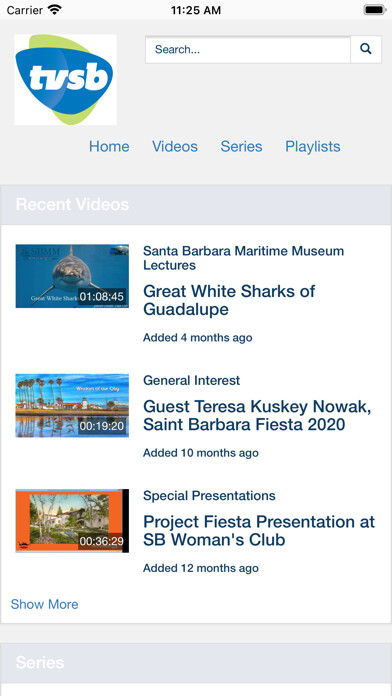 Emulate iPhone app TVSB - TV Santa Barbara using MyAndroid
