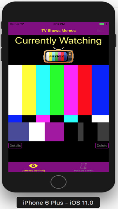 Emulate iPhone app TV Show Memos using MyAndroid
