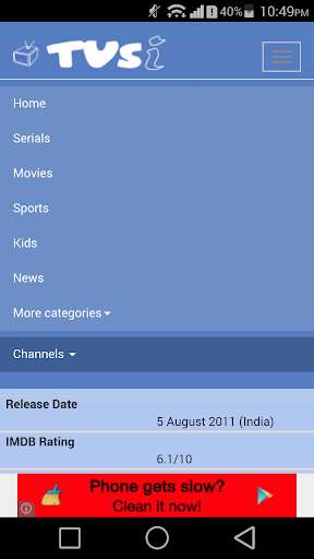 Emulate Android APK TVSi : TV Schedule India Emulate Android APK TVSi : TV Schedule India