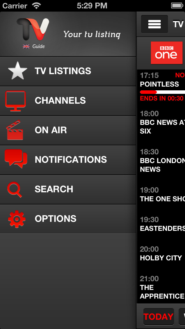 Emulate iPhone app TV-UK Free using MyAndroid