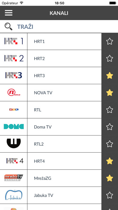 Emulate iPhone app TV Vodič Hrvatska (HR) using MyAndroid