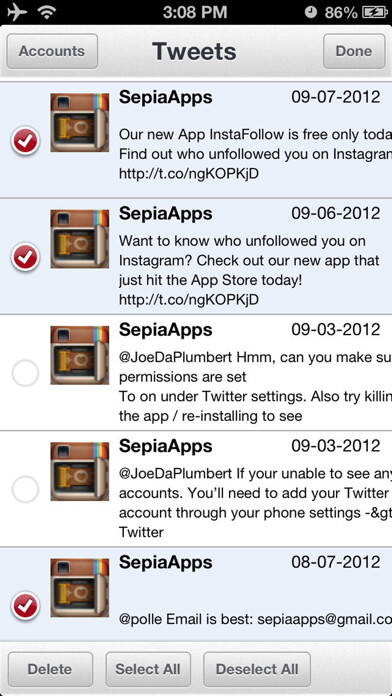 Emulate iPhone app Tweet Cleaner - Delete Tweets using MyAndroid Emulate iPhone app Tweet Cleaner - Delete Tweets using MyAndroid