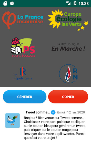Run android online APK Tweet comme... un politique ! from MyAndroid or emulate Tweet comme... un politique ! using MyAndroid