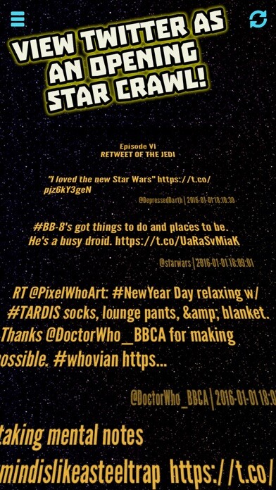Emulate iPhone app Tweet Wars - View Twitter as a Star Crawl! using MyAndroid Emulate iPhone app Tweet Wars - View Twitter as a Star Crawl! using MyAndroid