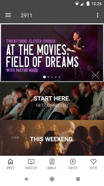 Emulate iPhone app Twentynine Eleven Church using MyAndroid
