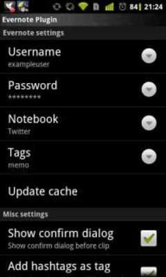 Emulate Android APK twicca - Evernote plugin Emulate Android APK twicca - Evernote plugin