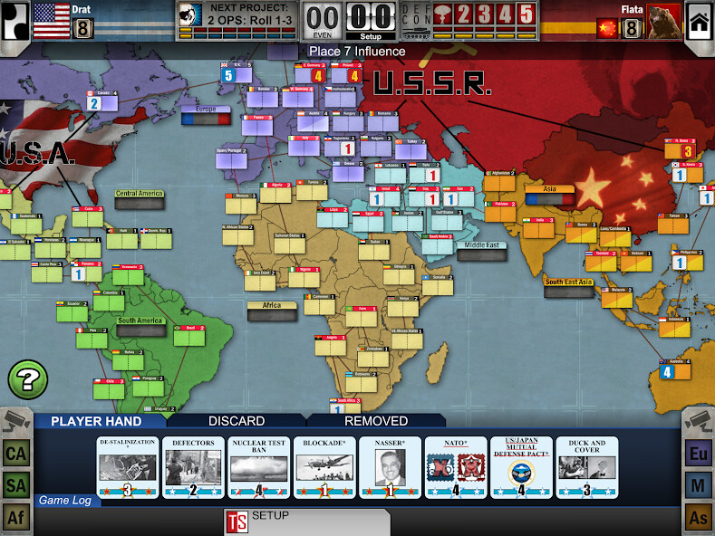 Emulate iPhone app Twilight Struggle using MyAndroid