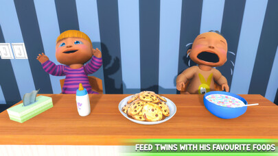 Emulate iPhone app Twin Baby Game Simulator 3D using MyAndroid