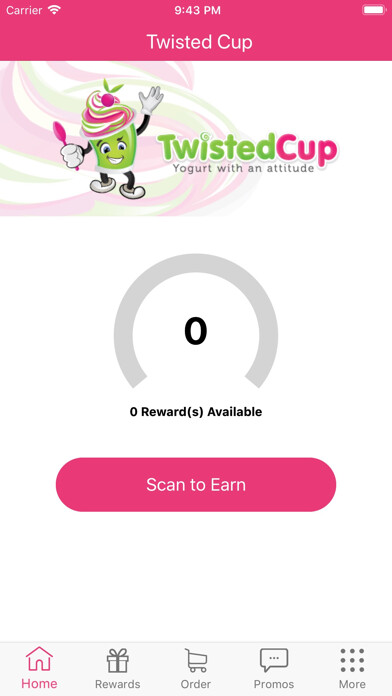 Emulate iPhone app Twisted Cup Rewards using MyAndroid