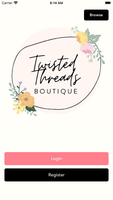 Emulate iPhone app Twisted Threads Boutique using MyAndroid