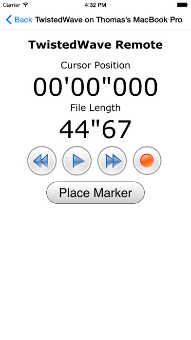 Emulate iPhone app TwistedWave Remote using MyAndroid Emulate iPhone app TwistedWave Remote using MyAndroid