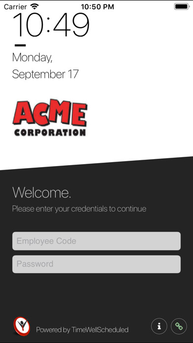 Emulate iPhone app TWS - Punch Clock using MyAndroid Emulate iPhone app TWS - Punch Clock using MyAndroid