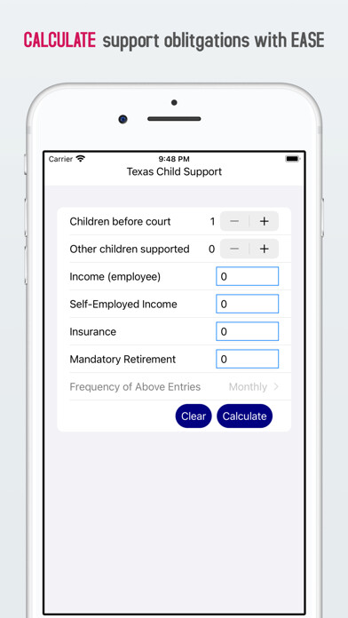 Emulate iPhone app TX Child Support Calculator using MyAndroid Emulate iPhone app TX Child Support Calculator using MyAndroid