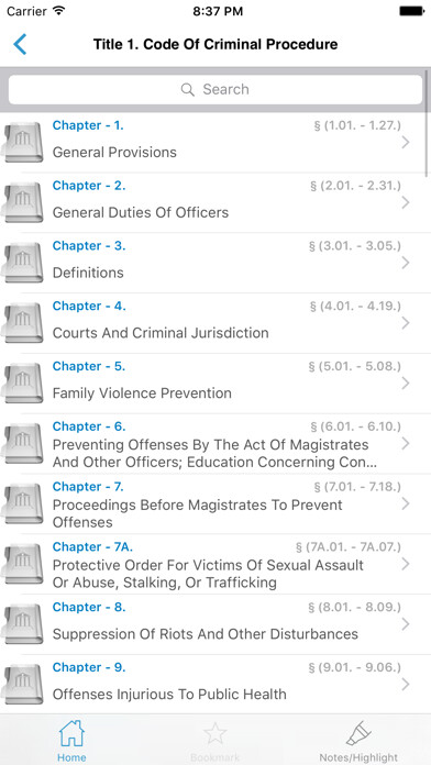 Emulate iPhone app TX Code of Criminal Procedure using MyAndroid Emulate iPhone app TX Code of Criminal Procedure using MyAndroid