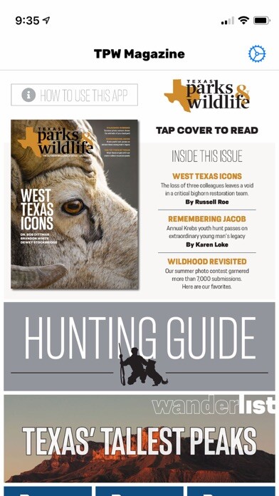 Emulate iPhone app TX Parks & Wildlife magazine using MyAndroid Emulate iPhone app TX Parks & Wildlife magazine using MyAndroid