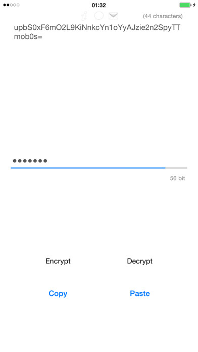 Emulate iPhone app TXTcrypt using MyAndroid