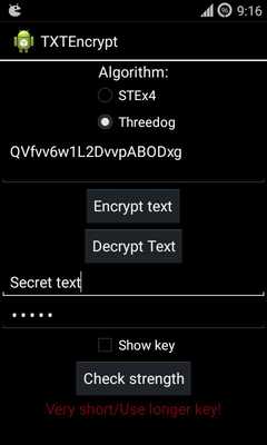 Emulate Android APK TxT Encrypt