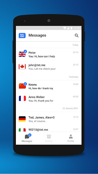 Run android online APK txt.me - Customer Service Chat from MyAndroid or emulate txt.me - Customer Service Chat using MyAndroid