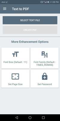 Emulate Android APK Txt to PDF Converter