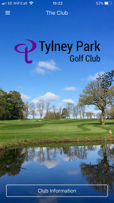 Emulate iPhone app Tylney Park Golf Club using MyAndroid