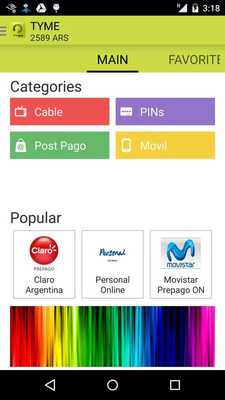Emulate Android APK TYME Argentina