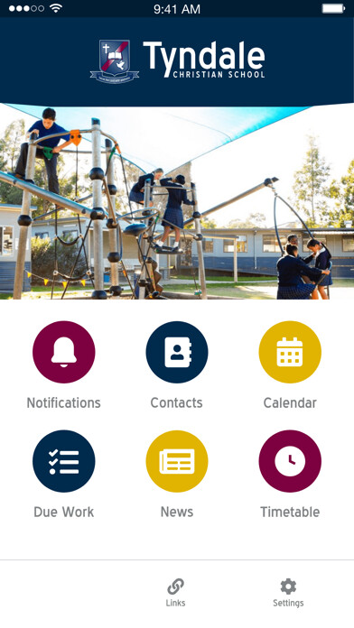 Emulate iPhone app Tyndale Christian School using MyAndroid