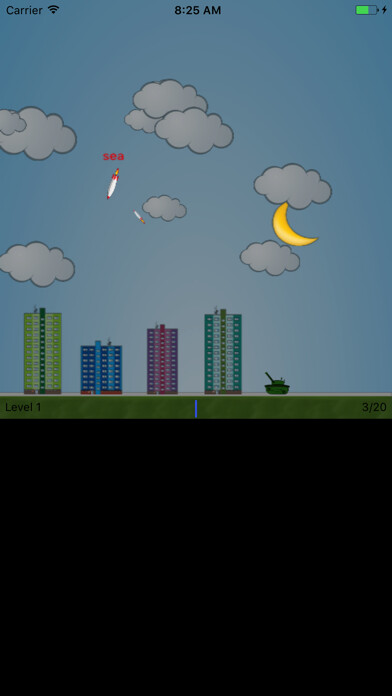 Emulate iPhone app TypeDefense: Type quickly using MyAndroid