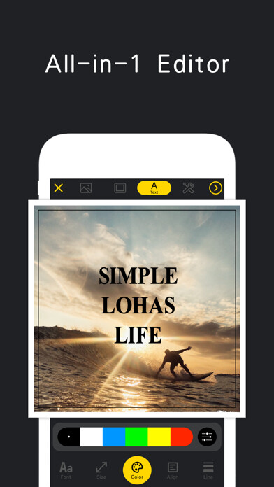 Emulate iPhone app TYPEE Lite: Grid & Story Maker using MyAndroid