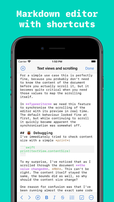 Emulate iPhone app Typewriter for Markdown using MyAndroid Emulate iPhone app Typewriter for Markdown using MyAndroid