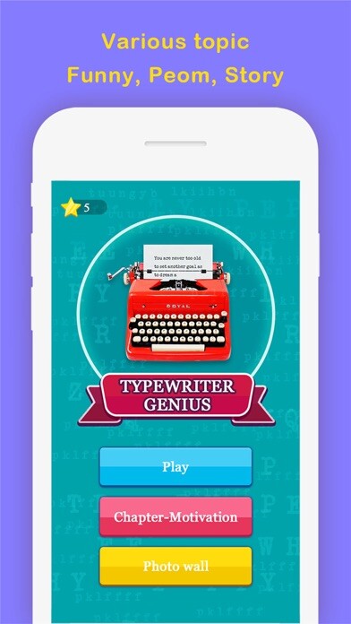 Emulate iPhone app Typewriter Genius using MyAndroid