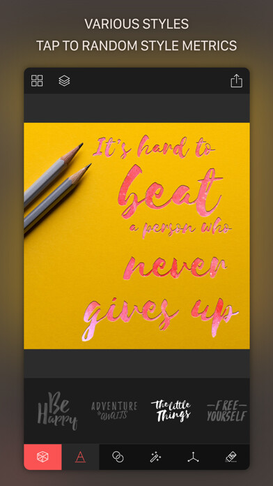 Emulate iPhone app TypiMage: Poster & Quote Maker using MyAndroid