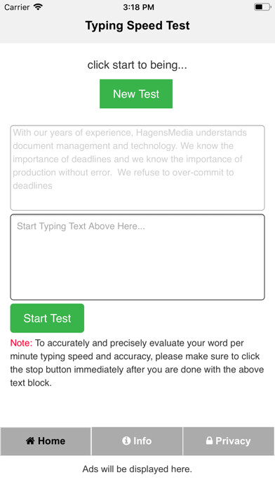 Emulate iPhone app Typing Speed Check using MyAndroid Emulate iPhone app Typing Speed Check using MyAndroid
