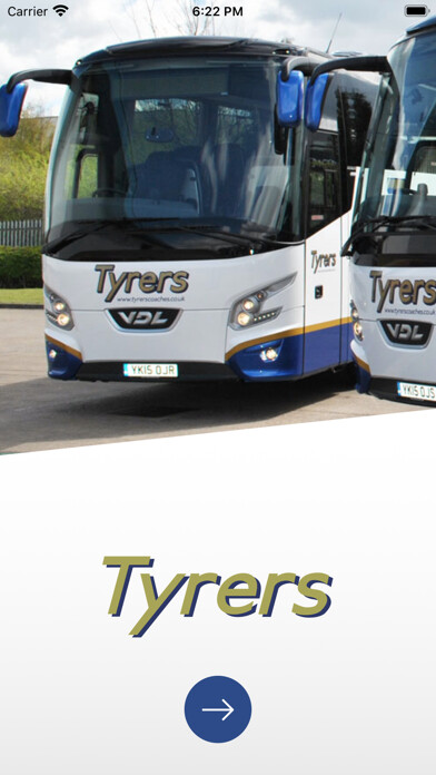 Emulate iPhone app Tyrers Coach Hire using MyAndroid