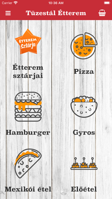 Emulate iPhone app Tüzestál Étterem using MyAndroid Emulate iPhone app Tüzestál Étterem using MyAndroid