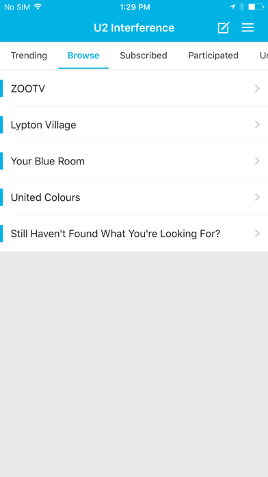 Emulate iPhone app U2 Webzine & Fan Community using MyAndroid